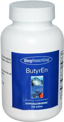 Allergy Research Group, ButyrEn, 100 Tablets ,والمكملات الغذائية، والمعادن، والكالسيوم والمغنيسيوم