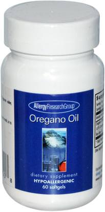 Allergy Research Group, Oregano Oil, 60 Softgels (Discontinued Item) ,المكملات الغذائية، زيت أوريغانو