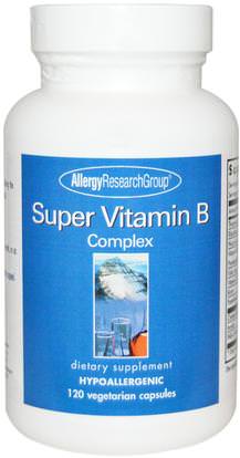 Allergy Research Group, Super Vitamin B Complex, 120 Veggie Caps ,الفيتامينات، فيتامين ب المركب، فيتامين ب