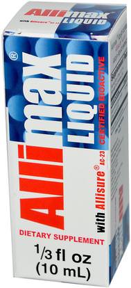 Allimax, Allimax Liquid with Allisure AC-23, 1/3 fl oz (10 ml) ,المكملات الغذائية، المضادات الحيوية، الثوم