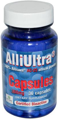 Allimax, AlliUltra Capsules, 360 mg, 30 Capsules ,والصحة، والانفلونزا الباردة والفيروسية، ونظام المناعة