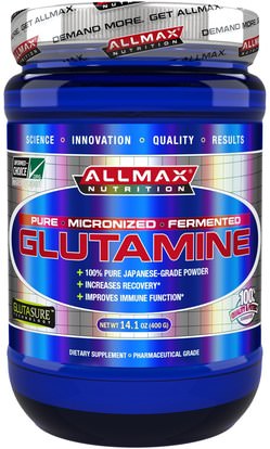ALLMAX Nutrition, 100% Pure Japanese-Grade Glutamine Powder, 14.1 oz (400 g) ,المكملات الغذائية، والأحماض الأمينية، والرياضة، ل مسحوق الجلوتامين