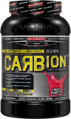 ALLMAX Nutrition, CARBion+, Maximum Strength Electrolyte + Hydration Energy Drink, Fruit Punch, 2.46 lbs. (1.12 k) ,والرياضة، تجريب