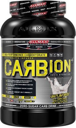 ALLMAX Nutrition, CARBion+, Maximum Strength Electrolyte + Hydration Energy Drink, Unflavored, 2.4 lbs (1080 g) ,والرياضة، تجريب