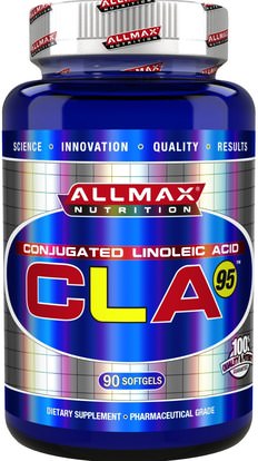 ALLMAX Nutrition, CLA95, 90 Softgels ,وفقدان الوزن، والنظام الغذائي، كلا (مترافق حمض اللينوليك)، والرياضة