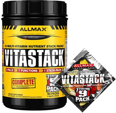 ALLMAX Nutrition, Vitastack, Maximum Strength Multi-Vitamin & Minerals, 270 Tablets ,الفيتامينات، الرياضة
