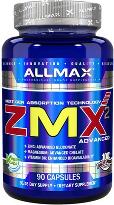 ALLMAX Nutrition, ZMX2 High-Absorbtion Magnesium Chelate, 90 Capsules ,الرياضة، زما
