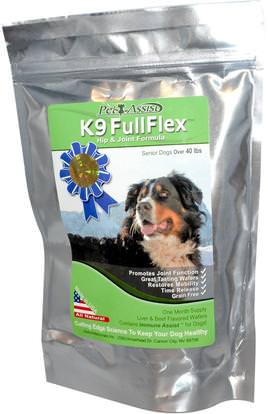 Aloha Medicinals Inc., K9 FullFlex, Hip & Joint Formula, For Senior Dogs, Liver & Beef Flavored, 60 Wafers ,الحيوانات الأليفة الكلاب، جيركيس العظام والبسكويت