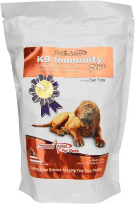 Aloha Medicinals Inc., K9 Immunity Plus, For Large Dogs, Liver & Fish Flavored, 90 Soft Chews ,رعاية الحيوانات الأليفة، جيركيس العظام والبسكويت