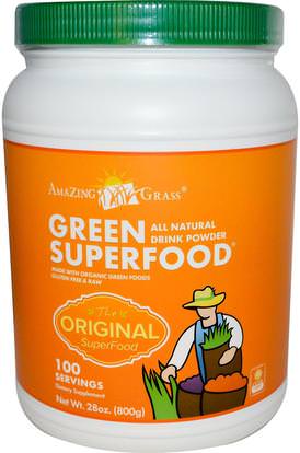 Amazing Grass, Green Superfood, All Natural Drink Powder, 28 oz (800 g) ,Herb-sa