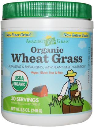 Amazing Grass, Organic Wheat Grass, 8.5 oz (240 g) ,المكملات الغذائية، سوبرفوودس، عشب القمح