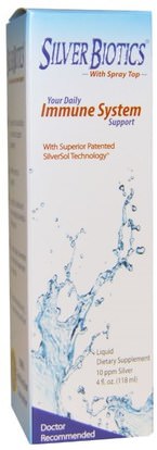 American Biotech Labs, Silver Biotics, with Spray Top, 10 PPM Silver, 4 fl oz (118 ml) ,والملاحق، والمعادن، والفضة الغروية