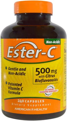 American Health, Ester-C, 500 mg with Citrus Bioflavonoids, 240 Capsules ,الفيتامينات، فيتامين ج، استر بيوفلافونويدس ج