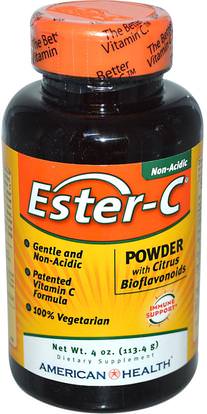 American Health, Ester-C, Powder with Citrus Bioflavonoids, 4 oz (113.4 g) ,الفيتامينات، فيتامين ج، استر مسحوق ج