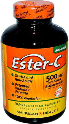 American Health, Ester-C with Citrus Bioflavonoids, 500 mg, 240 Veggie Caps ,الفيتامينات، فيتامين ج، استر بيوفلافونويدس ج