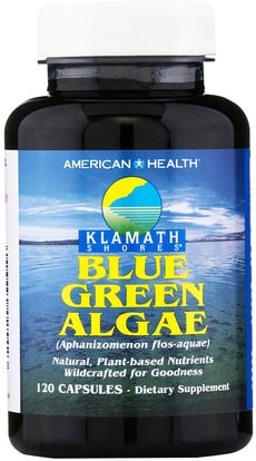American Health, Klamath Shores, Blue Green Algae, 120 Capsules ,المكملات الغذائية، الطحالب الخضراء الزرقاء