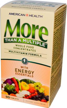 American Health, More Than A Multiple with Energy Essentials, 90 Tablets ,الفيتامينات، الفيتامينات