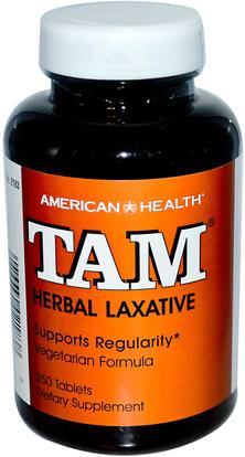 American Health, TAM, Herbal Laxative, 250 Tablets ,والصحة، والإمساك