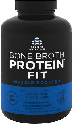 Ancient Nutrition, Bone Broth Protein Fit, Muscle Booster, 180 Capsules ,الصحة، الرجال