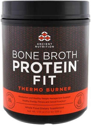 Ancient Nutrition, Bone Broth Protein Fit, Thermo Burner, 17.8 oz (506 g) ,والرياضة، والصحة