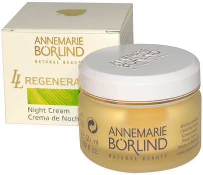 AnneMarie Borlind, LL Regeneration, Night Cream, 1.69 fl oz (50 ml) ,الصحة، الجلد، الكريمات الليل، ليرة لبنانية تجديد سلسلة مكافحة الشيخوخة