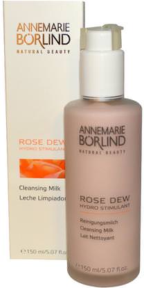 AnneMarie Borlind, Rose Dew, Cleansing Milk, 5.07 fl oz (150 ml) ,الجمال، العناية بالوجه، منظفات الوجه