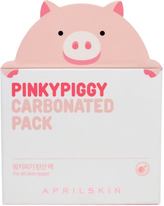April Skin, PinkyPiggy Carbonated Pack, 3.38 oz (100 g) ,الجمال، العناية بالوجه، منظفات الوجه، الصحة، حب الشباب، نوع الجلد حب الشباب الجلد المعرضة