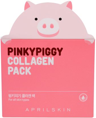 April Skin, PinkyPiggy Collagen Pack, 3.38 oz (100 g) ,الصحة، العظام، هشاشة العظام، الكولاجين، الجمال، العناية بالوجه، الكريمات المستحضرات، الأمصال