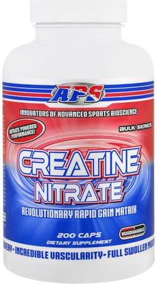 APS, Creatine Nitrate, 200 Capsules ,الرياضة، الكرياتين