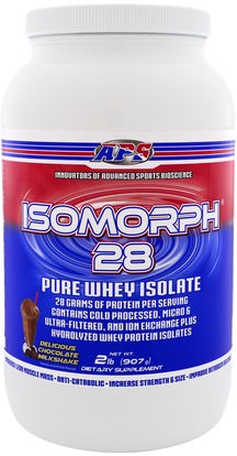 APS, Isomorph 28, Pure Whey Isolate, Chocolate Milkshake, 2 lbs (907 g) ,والرياضة، والمكملات الغذائية، بروتين مصل اللبن