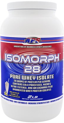 APS, Isomorph 28, Pure Whey Isolate, Delicious Vanilla Milkshake, 2 lb ,والرياضة، والمكملات الغذائية، بروتين مصل اللبن