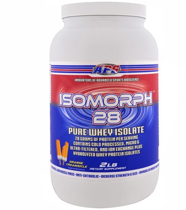 APS, Isomorph 28, Pure Whey Isolate, Orange Creamsicle, 2 lb ,والرياضة، والمكملات الغذائية، بروتين مصل اللبن