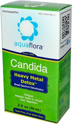 Aqua Flora, Candida, Heavy Metal Detox, 2 fl oz (59 ml) ,الصحة، السموم