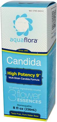 Aqua Flora, Candida, High Potency 9, 8 fl oz (236 ml) ,الصحة، المبيضات