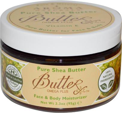 Aroma Naturals, Pure Shea Butter, Face & Body Moisturizer, 3.3 oz (95 g) ,حمام، الجمال، أوميغا، حمم