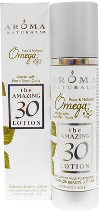 Aroma Naturals, The Amazing 30 Lotion, 4 oz (114 g) ,حمام، الجمال، أرجان، العناية بالوجه، نوع البشرة مكافحة الشيخوخة الجلد