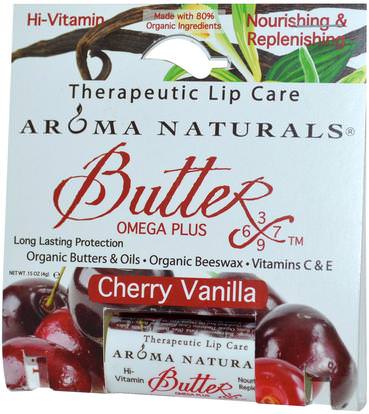Aroma Naturals, Therapeutic Lip Care, Cherry Vanilla.15 oz (4 g) ,حمام، الجمال، العناية الشفاه، بلسم الشفاه