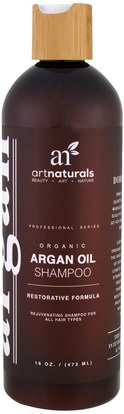 Artnaturals, Argan Oil Shampoo, Restorative Formula, 16 fl oz (473 ml) ,الصحة، الجلد، الشعر، فروة الرأس
