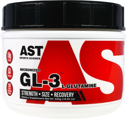 AST Sports Science, Micronized GL-3, L-Glutamine, 18.52 oz (525 g) ,والرياضة، تجريب