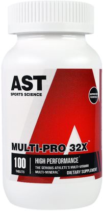 AST Sports Science, Multi-Pro 32X, 100 Tablets ,الفيتامينات، الفيتامينات
