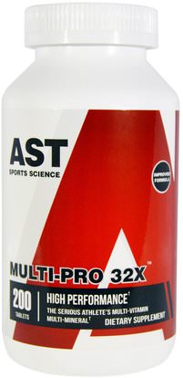 AST Sports Science, Multi-Pro 32X, 200 Tablets ,الفيتامينات، الفيتامينات