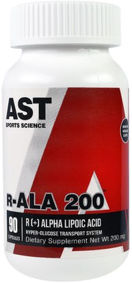 AST Sports Science, R-ALA 200, 200 mg, 90 Capsules ,والمكملات الغذائية، ومضادات الأكسدة، ألفا حمض ليبويك، ألفا حمض ليبويك 200 ملغ