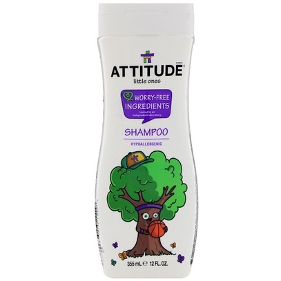 ATTITUDE, Little Ones, 2-in-1 Shampoo and Conditioner, 12 fl oz (355 ml) ,حمام، الجمال، يهتم الجسم، الشامبو، الأطفال الشامبو