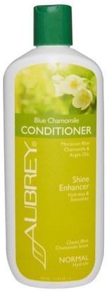Aubrey Organics, Blue Chamomile Conditioner, Classic Blue Chamomile Scent, Normal, 11 fl oz (325 ml) ,حمام، الجمال، الشعر، فروة الرأس، مكيفات