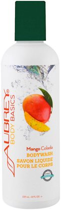 Aubrey Organics, Body Basics, Bodywash, Mango Colada, 8 fl oz (237 ml) ,حمام، الجمال، هلام الاستحمام