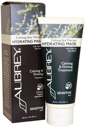 Aubrey Organics, Calming Skin Therapy, Hydrating Mask, Sensitive Skin, 3 fl oz (89 ml) ,الجمال، أقنعة الوجه