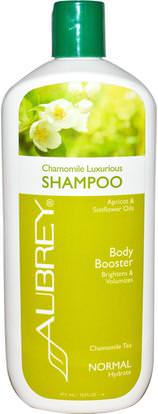 Aubrey Organics, Chamomile Luxurious Shampoo, Chamomile Tea, Normal, 16 fl oz (473 ml) ,حمام، الجمال، دقة بالغة، فروة الرأس، الشامبو