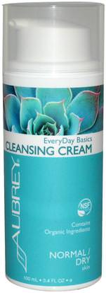 Aubrey Organics, Every Day Basics Cleansing Cream, Normal / Dry Skin, 3.4 fl oz (100 ml) ,الجمال، العناية بالوجه، المطهرات للوجه، الصحة، إلتحم