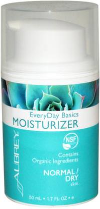 Aubrey Organics, EveryDay Basics Moisturizer, Normal/Dry Skin, 1.7 fl oz (50 ml) ,الجمال، العناية بالوجه، الكريمات المستحضرات، الأمصال، الصحة، الجلد