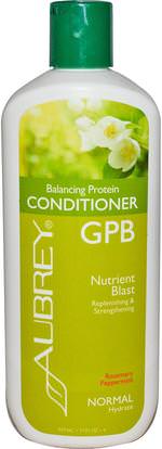 Aubrey Organics, GPB Balancing Protein Conditioner, Rosemary Peppermint, Normal, 11 fl oz (325 ml) ,حمام، الجمال، الشعر، فروة الرأس، مكيفات